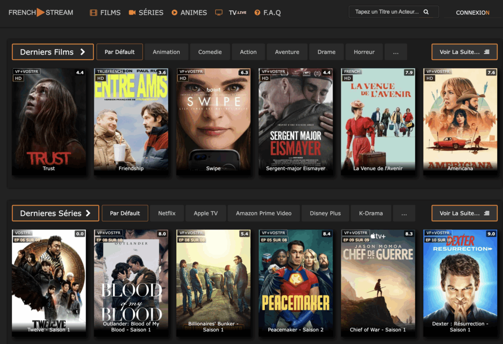 French Stream nouvelle adresse septembre 2025