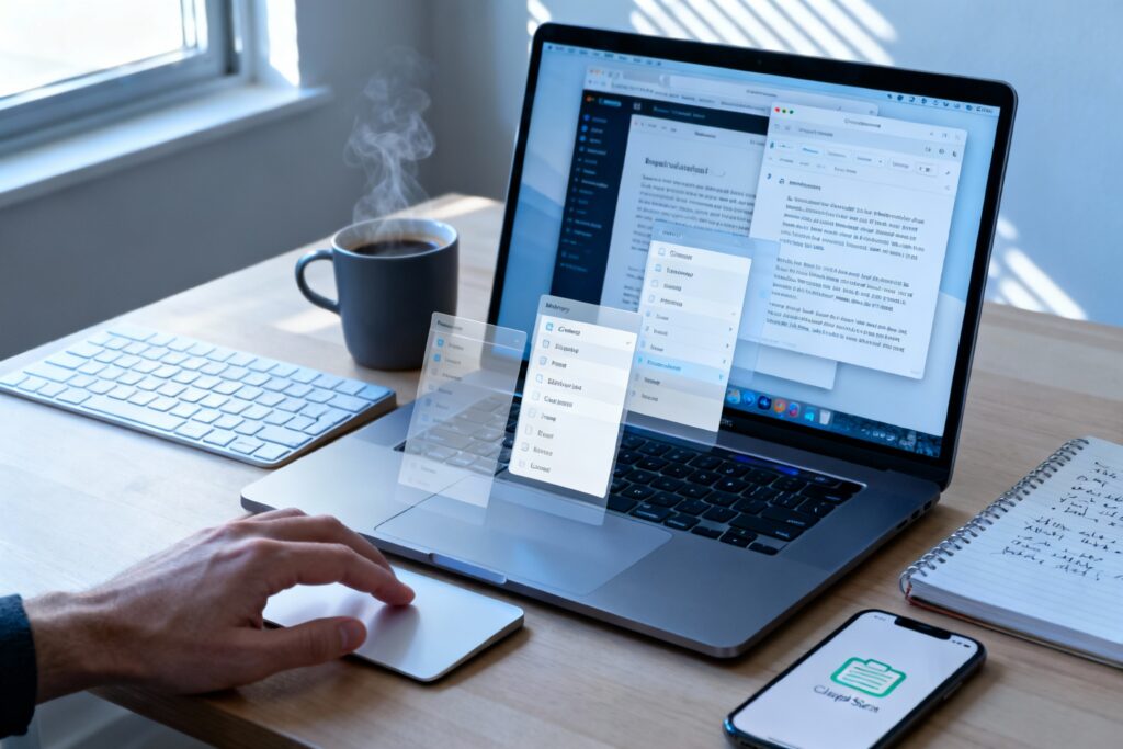 Illustration : Historique presse-papiers Mac : comment y accéder en 2025