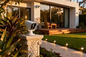 Illustration : Comment intégrer un système d’alarme sans dénaturer votre aménagement extérieur ?