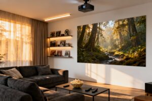 Illustration : Vidéoprojecteur 2025 : guide complet pour transformer votre salon