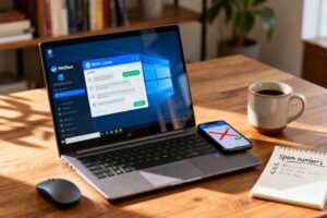 Illustration : Bloquer un SMS depuis Mobile connecté Windows 10 : Guide complet