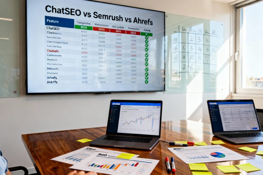 Illustration : ChatSEO : test complet et avis 2025 sur l&rsquo;outil SEO conversationnel