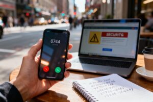 Illustration : Numéros 0744 : arnaque 100%, comment les bloquer efficacement