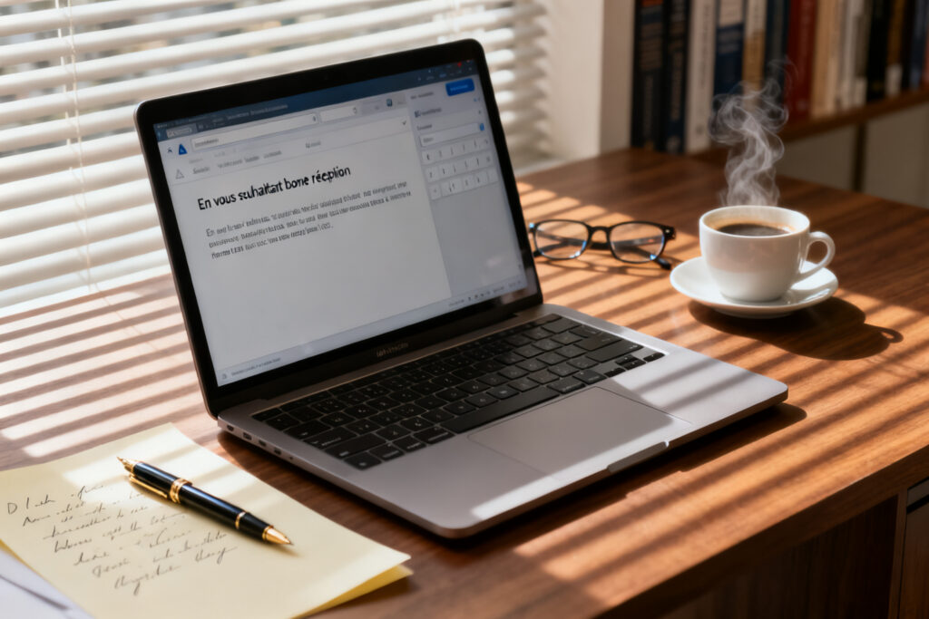 Illustration : En vous souhaitant bonne réception : la formule correcte pour vos emails ?